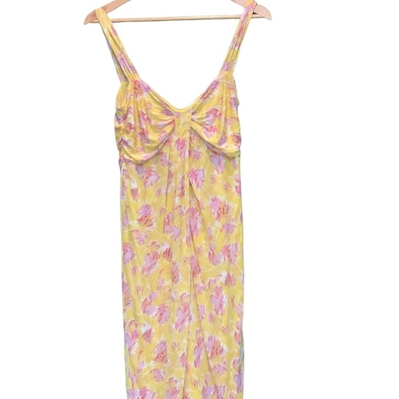 Diane von Furstenberg Silk Dress Size 6 Yellow/Pink - Picture 2 of 3